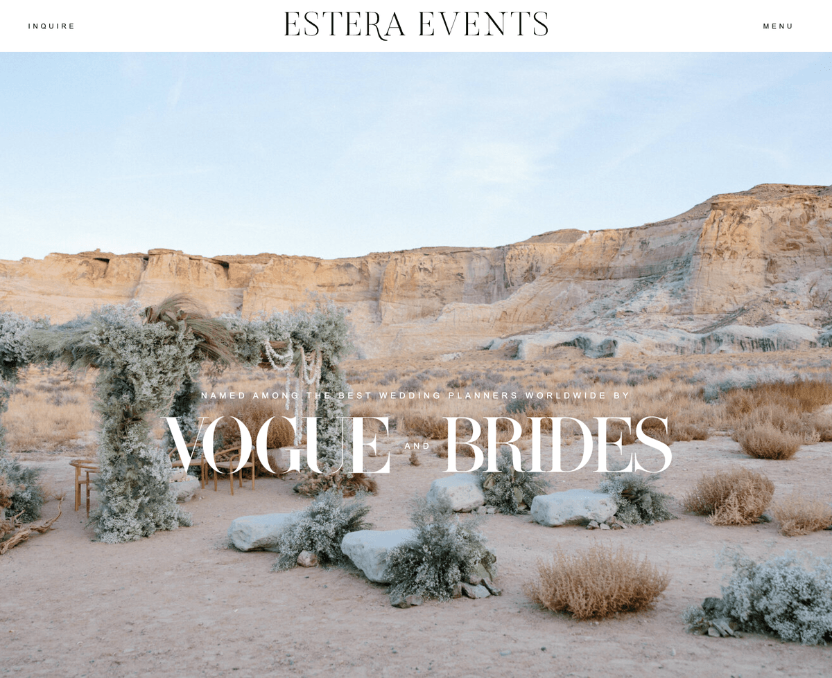 Estera Events website